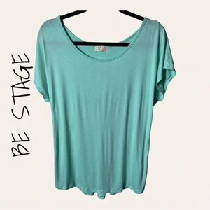 0424W. Be STAGE SUMMER JERSEY TOP AQUA IN COLOR SIZE LARGE‎